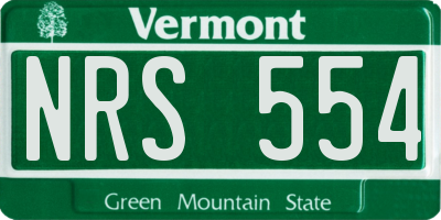VT license plate NRS554