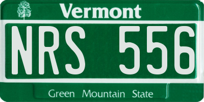VT license plate NRS556