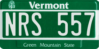 VT license plate NRS557