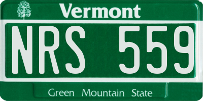 VT license plate NRS559
