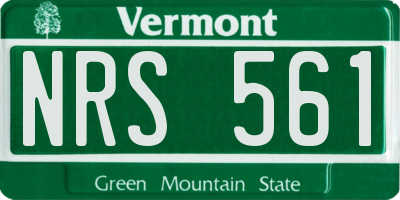 VT license plate NRS561