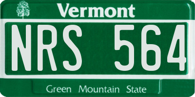 VT license plate NRS564