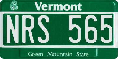 VT license plate NRS565