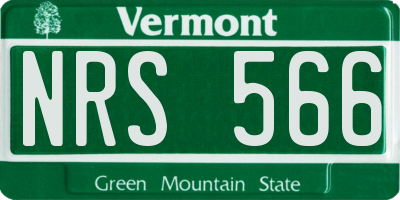 VT license plate NRS566