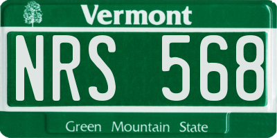 VT license plate NRS568