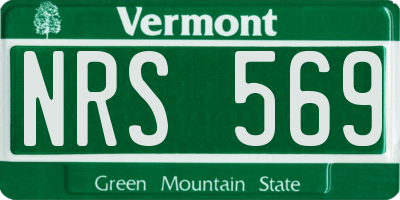VT license plate NRS569