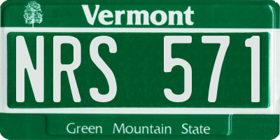 VT license plate NRS571