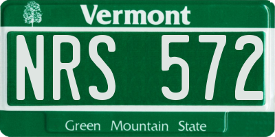 VT license plate NRS572