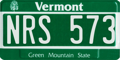 VT license plate NRS573