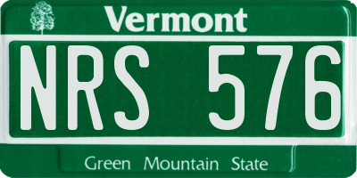 VT license plate NRS576