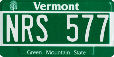 VT license plate NRS577