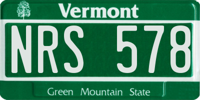 VT license plate NRS578