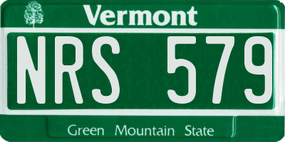 VT license plate NRS579