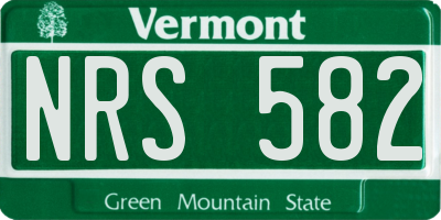 VT license plate NRS582