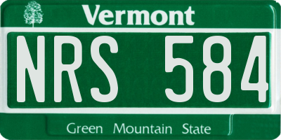 VT license plate NRS584