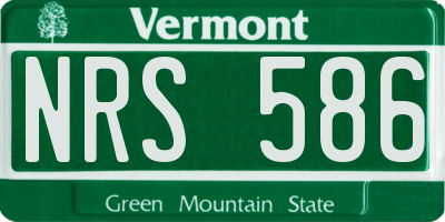 VT license plate NRS586