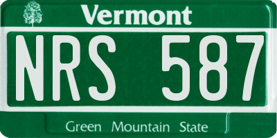 VT license plate NRS587