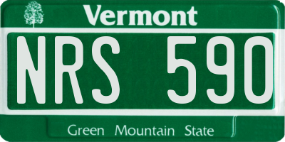 VT license plate NRS590