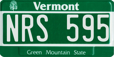 VT license plate NRS595