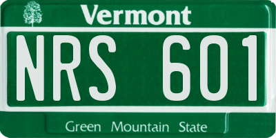VT license plate NRS601