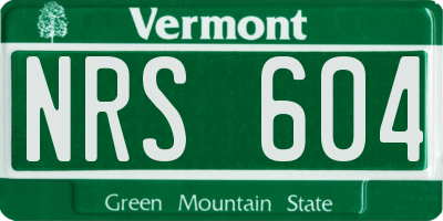 VT license plate NRS604