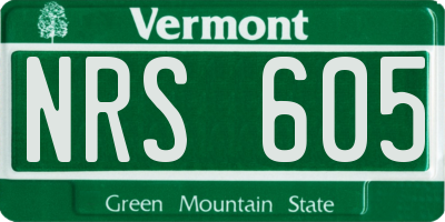 VT license plate NRS605