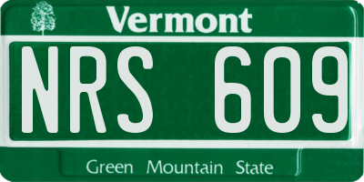 VT license plate NRS609
