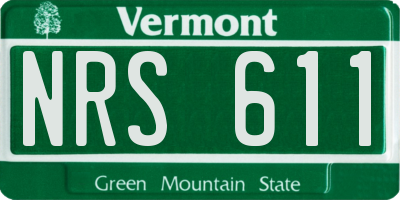 VT license plate NRS611