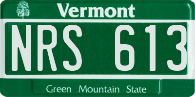 VT license plate NRS613