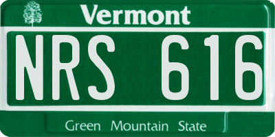 VT license plate NRS616
