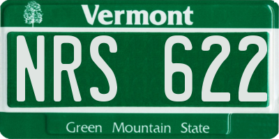 VT license plate NRS622