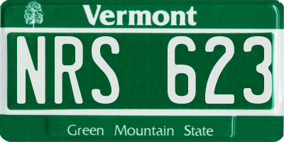 VT license plate NRS623