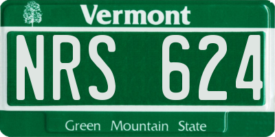 VT license plate NRS624