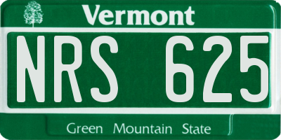 VT license plate NRS625