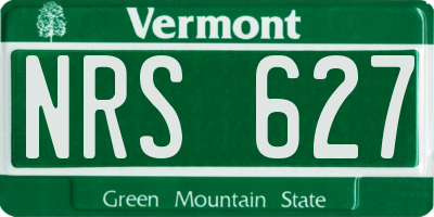 VT license plate NRS627