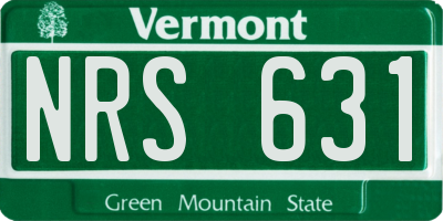 VT license plate NRS631