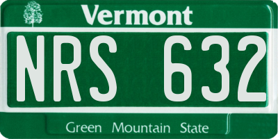 VT license plate NRS632