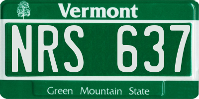 VT license plate NRS637