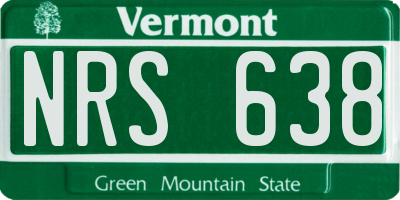 VT license plate NRS638