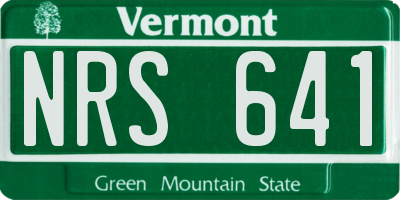 VT license plate NRS641