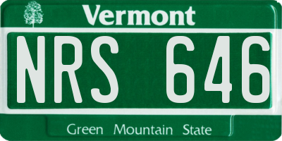 VT license plate NRS646