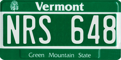 VT license plate NRS648