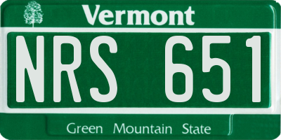 VT license plate NRS651