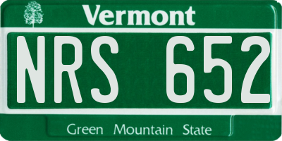 VT license plate NRS652