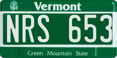 VT license plate NRS653