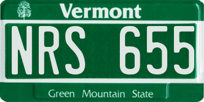 VT license plate NRS655
