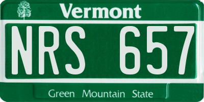 VT license plate NRS657