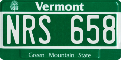 VT license plate NRS658
