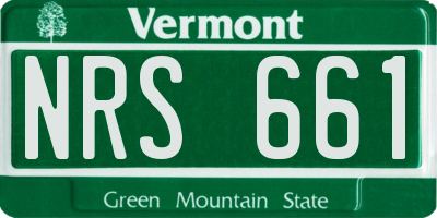 VT license plate NRS661