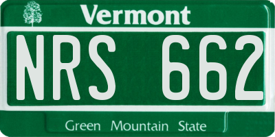 VT license plate NRS662